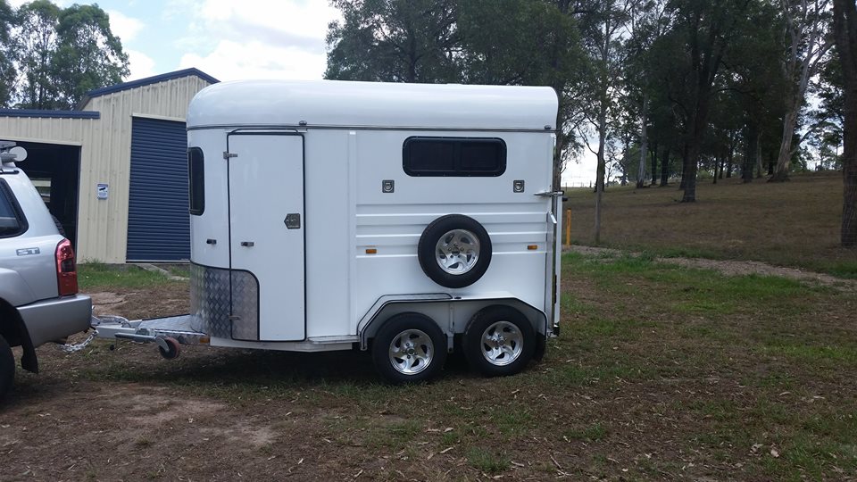 Standard-Pferdeanhänger für 2 Pferde mit gerader Ladung