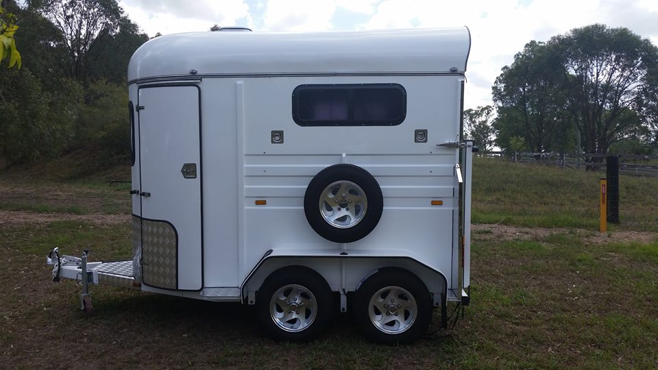 Standard-Pferdeanhänger für 2 Pferde mit gerader Ladung