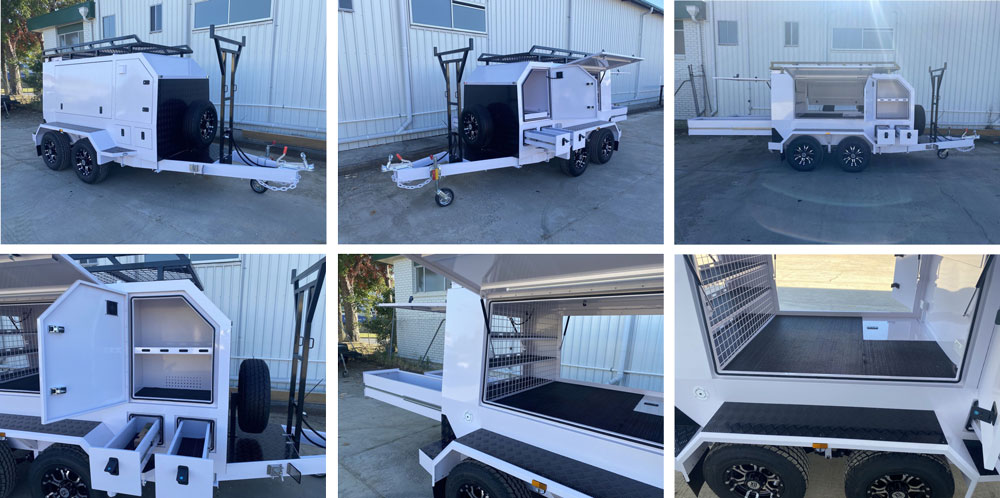 Doppelachsiger großer Handwerkeranhänger Doppelachsiger großer Handwerkeranhänger