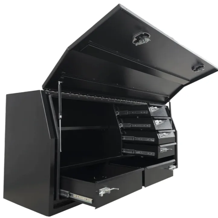 Seitlich öffnende Werkzeugkästen aus Aluminium für LKW und Anhänger Seitlich öffnende Werkzeugkästen aus Aluminium für LKW und Anhänger